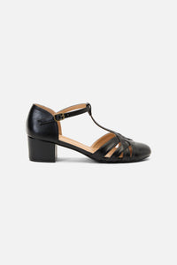 Princess Highway - Black Vintage Strap Heel - black