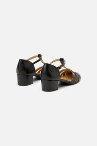 Princess Highway - Black Vintage Strap Heel - black