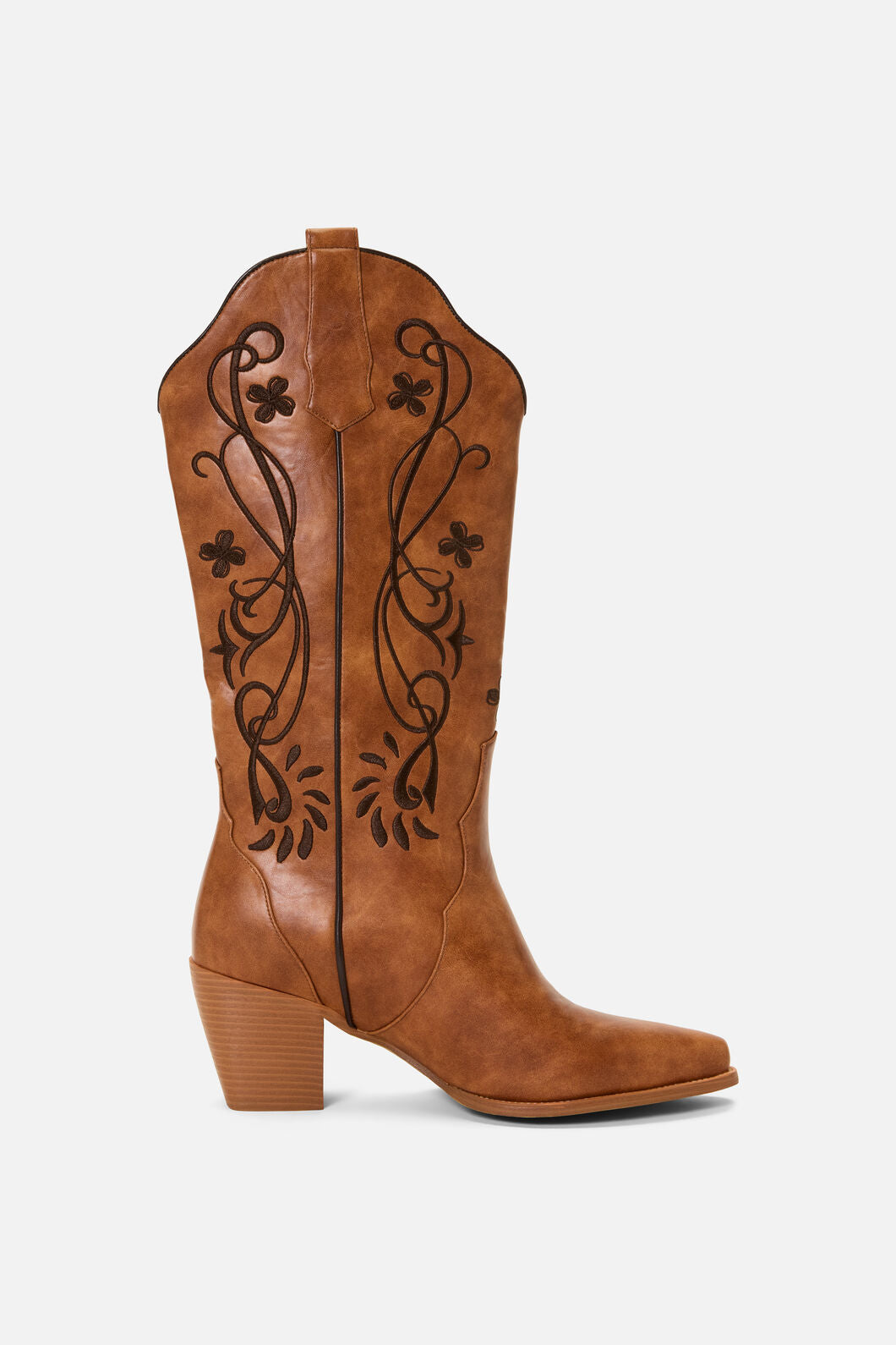 Princess Highway - Embroidered Western Boot - tan