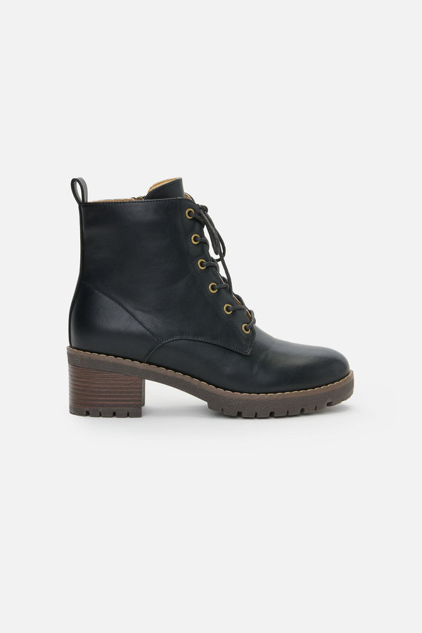 Princess Highway - Black Lace Up Boot - black