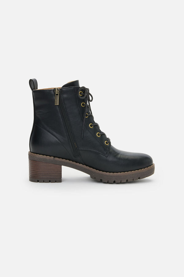 Princess Highway - Black Lace Up Boot - black