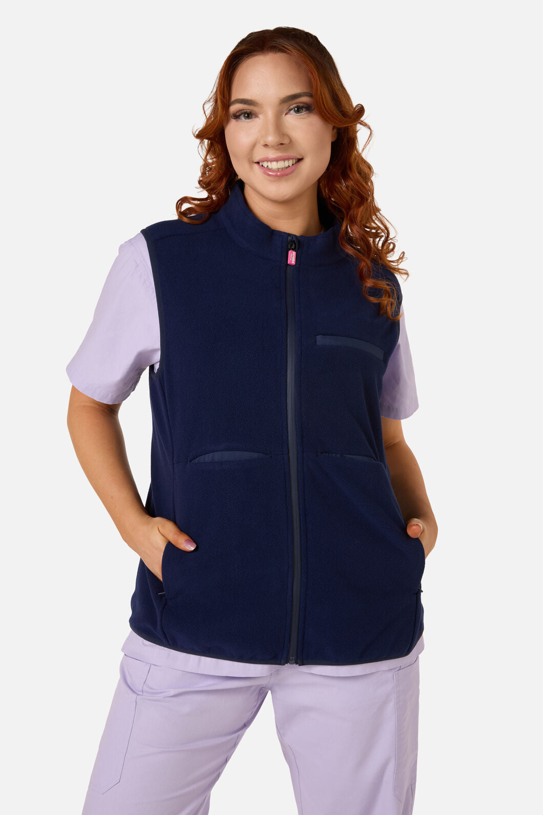 Princess Highway - Scrubs Navy Polar Fleece Vest - navy