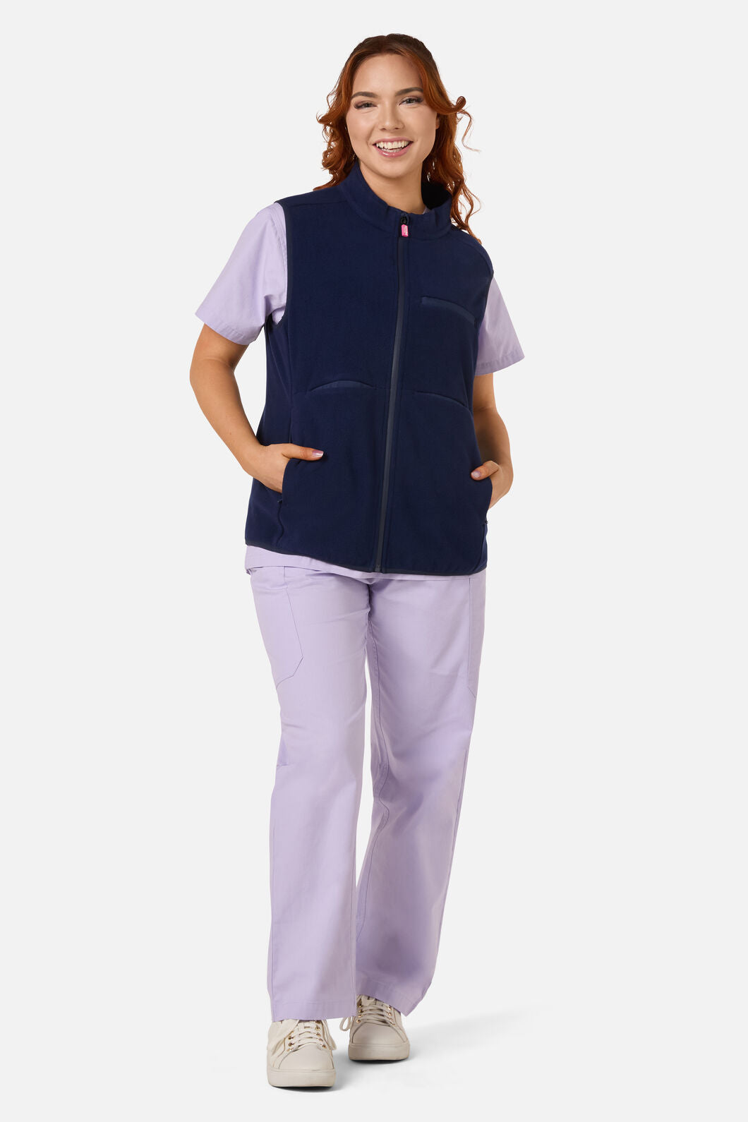 Princess Highway - Scrubs Navy Polar Fleece Vest - navy