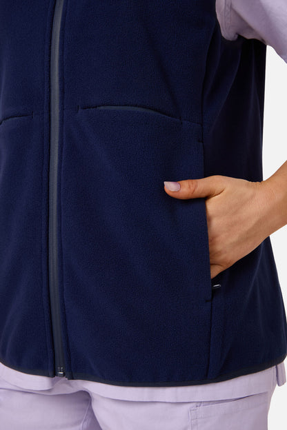 Princess Highway - Scrubs Navy Polar Fleece Vest - navy