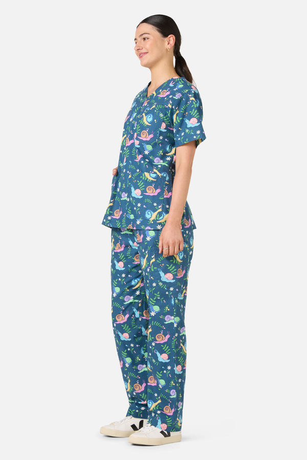 Princess Highway - Snailed It Scrub Set - blue