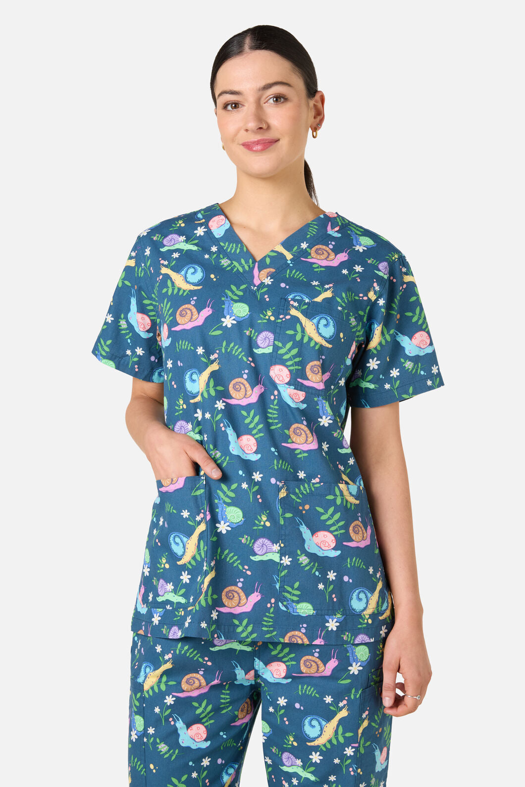 Princess Highway - Snailed It Scrub Set - blue