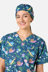 Princess Highway - Snailed it scrub hat - blue