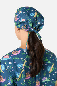 Princess Highway - Snailed it scrub hat - blue