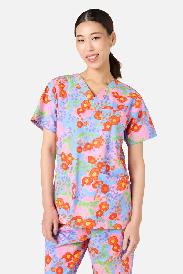 Princess Highway - Poppy Dotty Scrub Set - multi