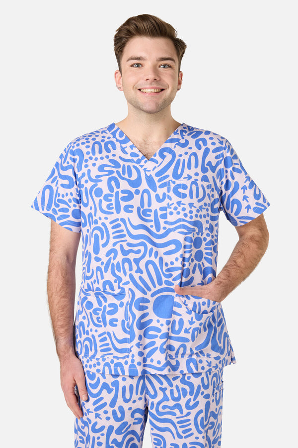 Princess Highway - Wuk-tjarra Scrub Set - blue