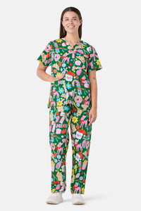 Princess Highway - Merry & Bright Scrub Set - green