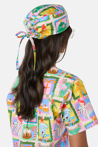 Princess Highway - Holiday Pups Scrub Hat - pink