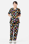 Princess Highway - Pansy Scrub Set - black