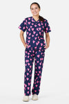 Princess Highway - Love Hearts Scrub Set - navy