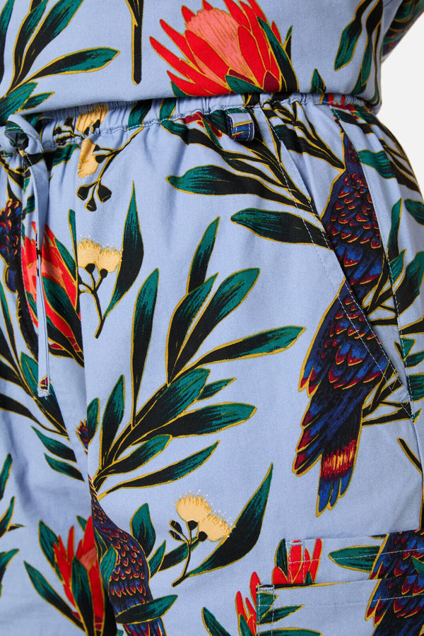 Princess Highway - Cockatoo & Protea scrub set - blue