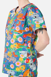 Princess Highway - Bush Tapestry scrub set - blue