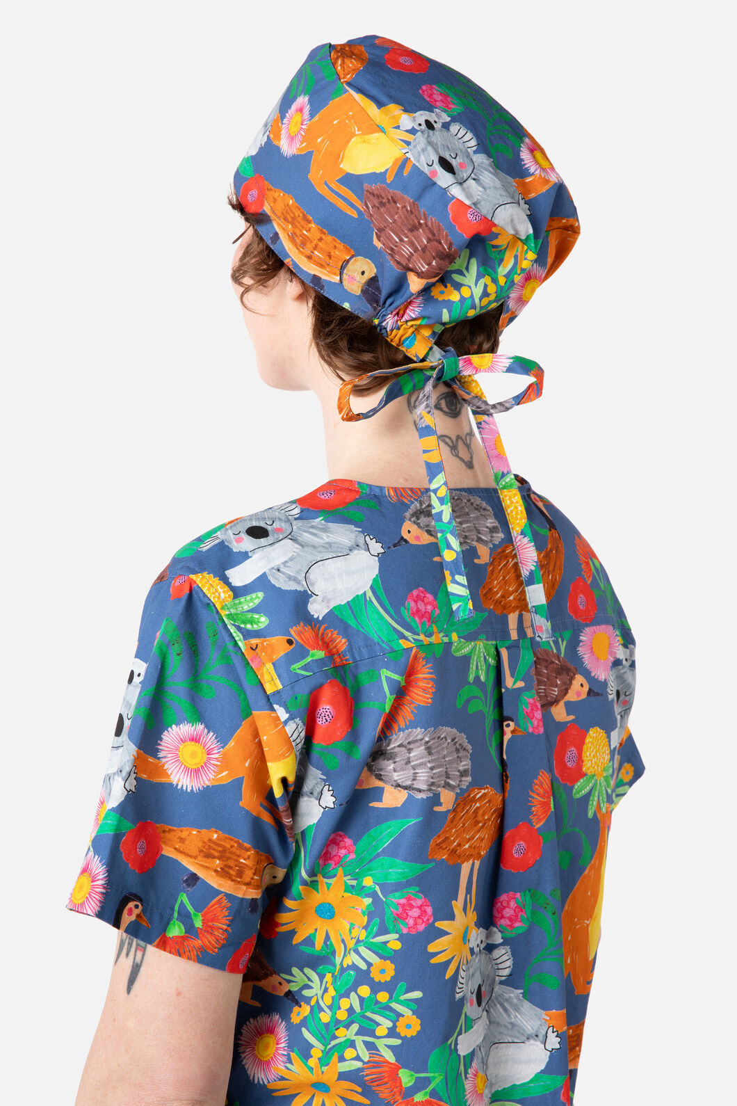 Princess Highway - Bush Tapestry scrub hat - blue