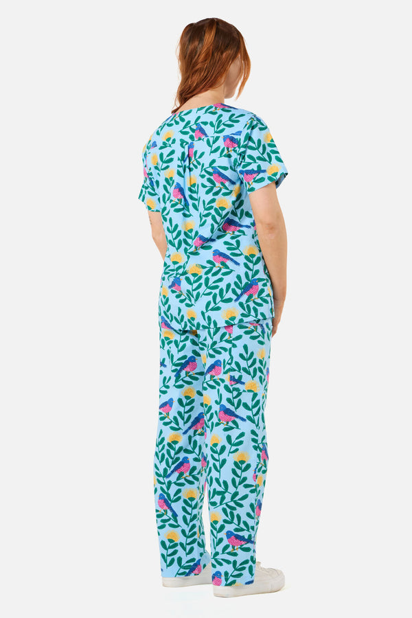 Princess Highway - PINK ROBIN SCRUB SET - blue