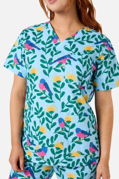 Princess Highway - PINK ROBIN SCRUB SET - blue