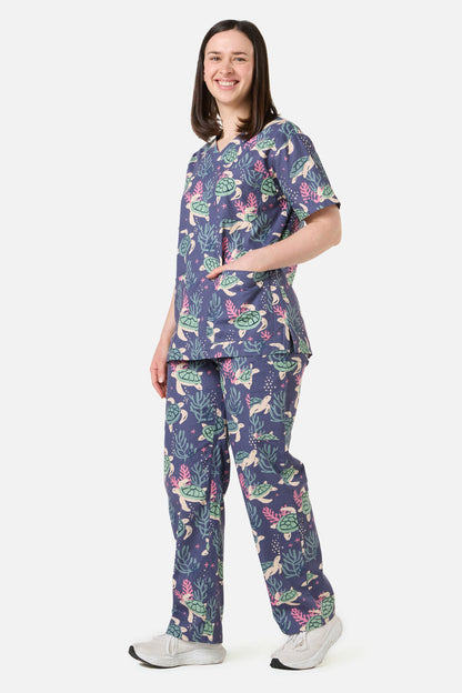 Princess Highway - SEA TURTLE SCRUB SET - blue