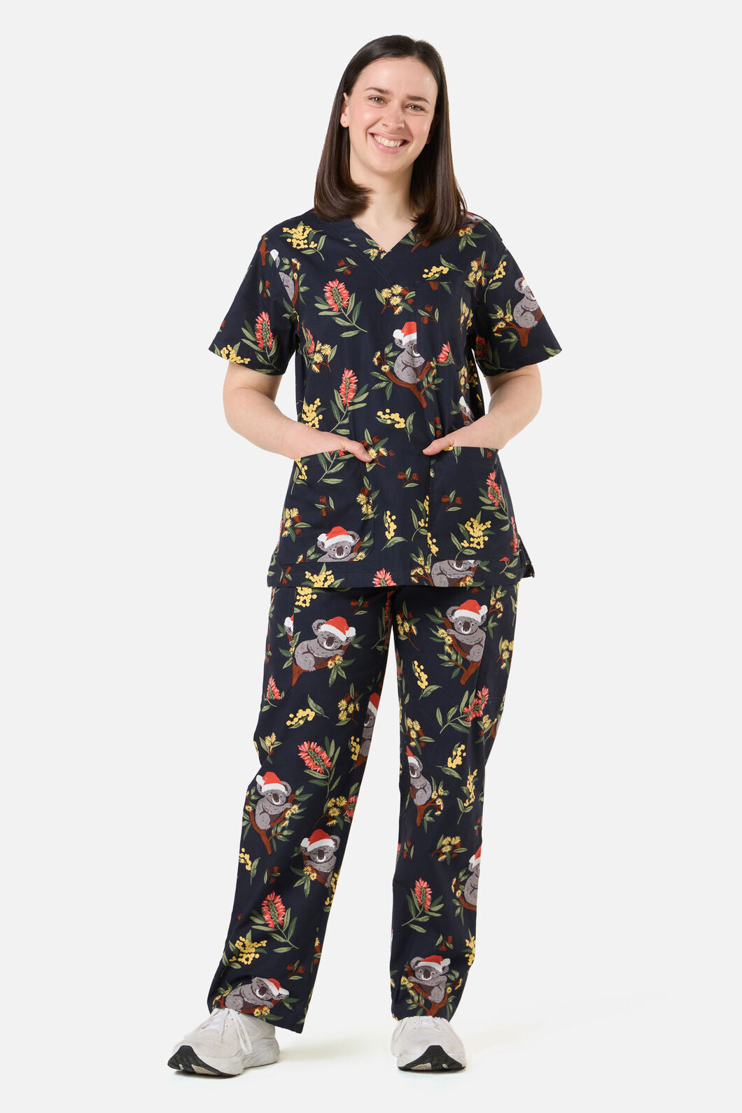Princess Highway - CHRISTMAS KOALA NAVY SCRUB SET - navy