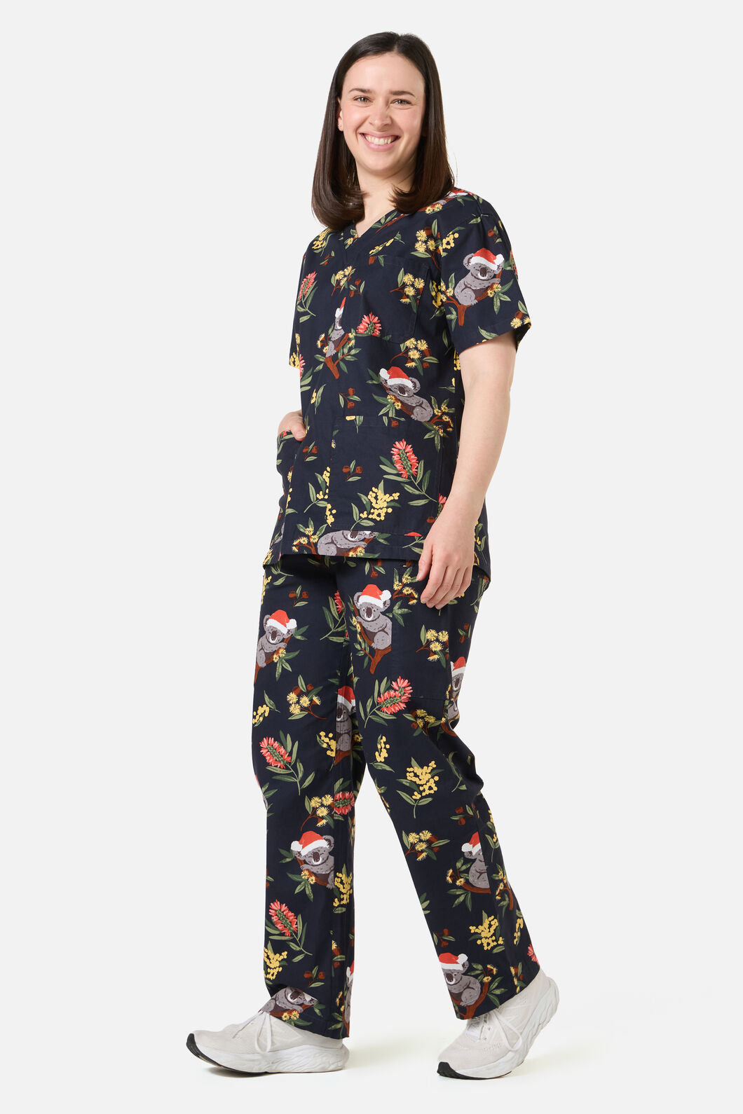 Princess Highway - CHRISTMAS KOALA NAVY SCRUB SET - navy