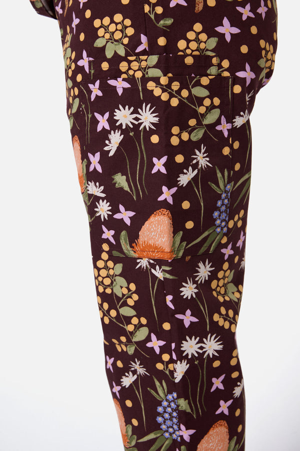 Princess Highway - Banksia Bouquet Scrub Set - chocolate