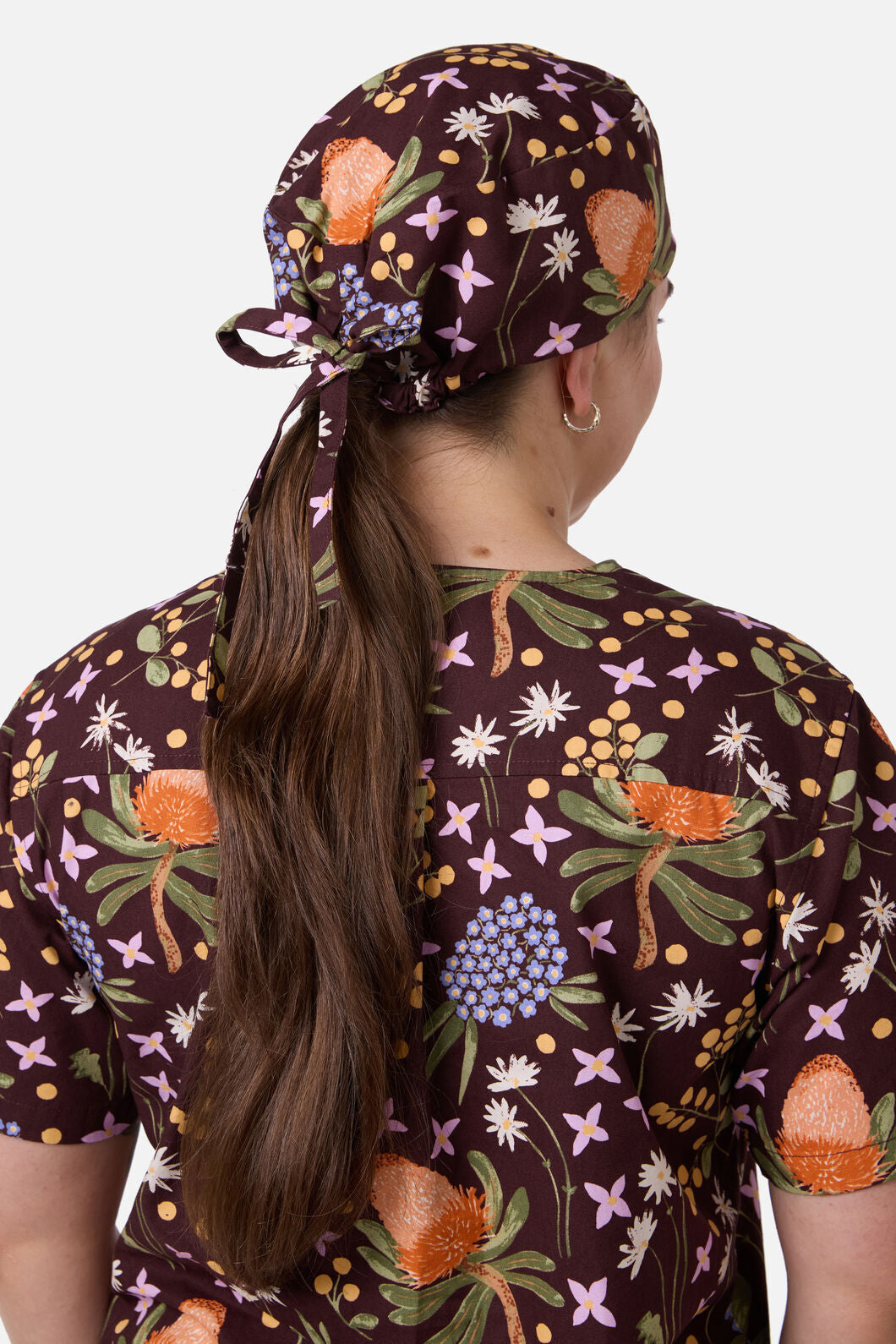 Princess Highway - BANKSIA BOUQUET SCRUB HAT - chocolate