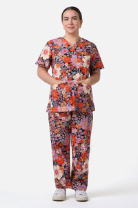 Princess Highway - SUNNY FLORAL SCRUB SET - navy