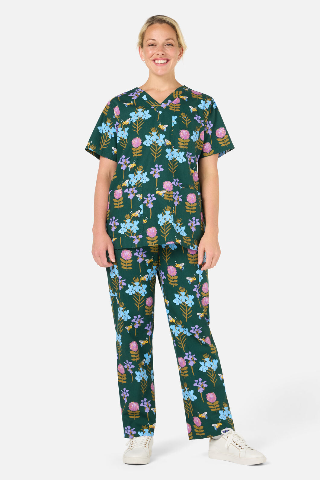 Princess Highway - Blue Banded Bee scrub set - green