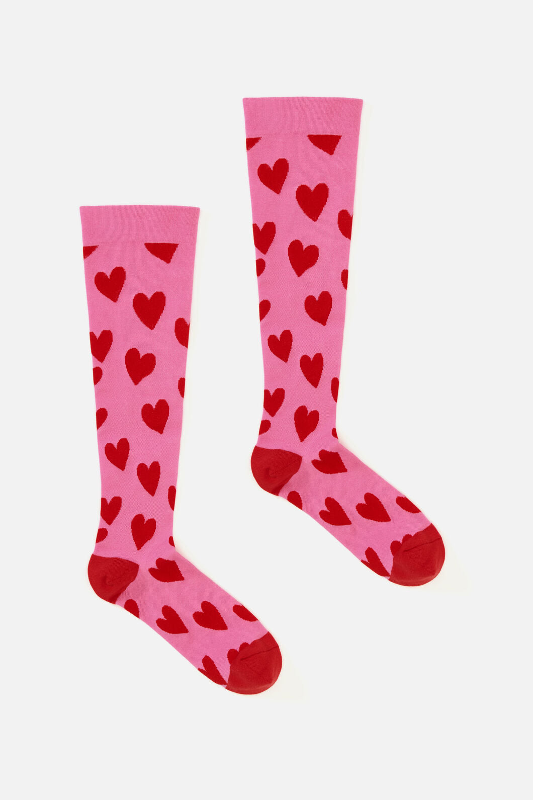Princess Highway - Pink hearts Compression socks - pink