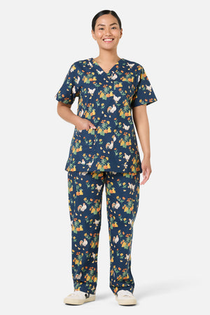 Princess Highway - Chickens Scrub Set - navy