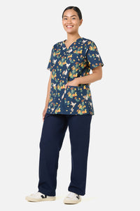 Princess Highway - Chickens Scrub Top &Bottom Set - navy