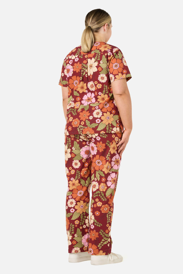 Princess Highway - Brandy Floral Scrub Set - rust
