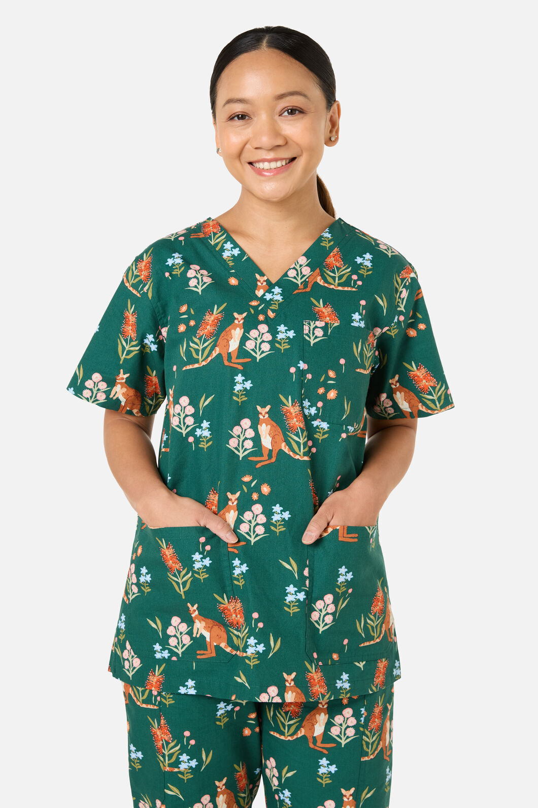 Princess Highway - Rock Wallaby Scrub Set - green