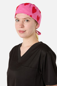 Princess Highway - Love Hearts Scrub hat - pink