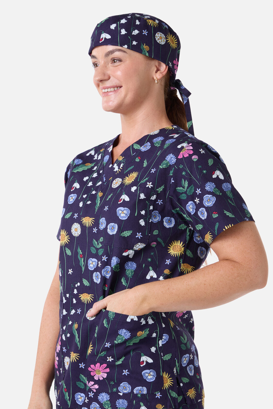 Princess Highway - Spring Garden scrub hat - indigo