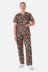 Princess Highway - Llama & Bird scrub set - green