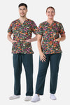 Princess Highway - LlamaBird Top & Pant Scrub Set - green