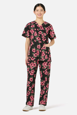 Princess Highway - Winter Daisy scrub set - green