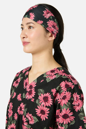Princess Highway - Winter Daisy Scrub Headband - green
