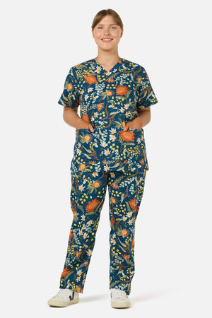 Princess Highway - Opal Native scrub set - teal