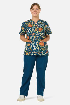Princess Highway - Opal Native Top & Pant Scrub Set - teal