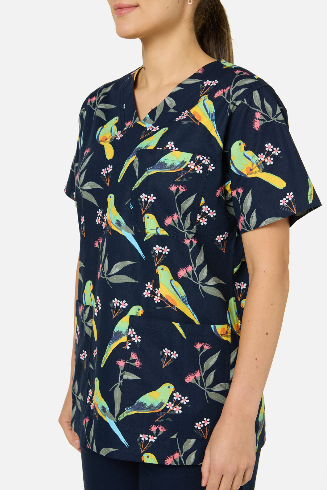 Princess Highway - Parrot Top & Pant scrub set - navy