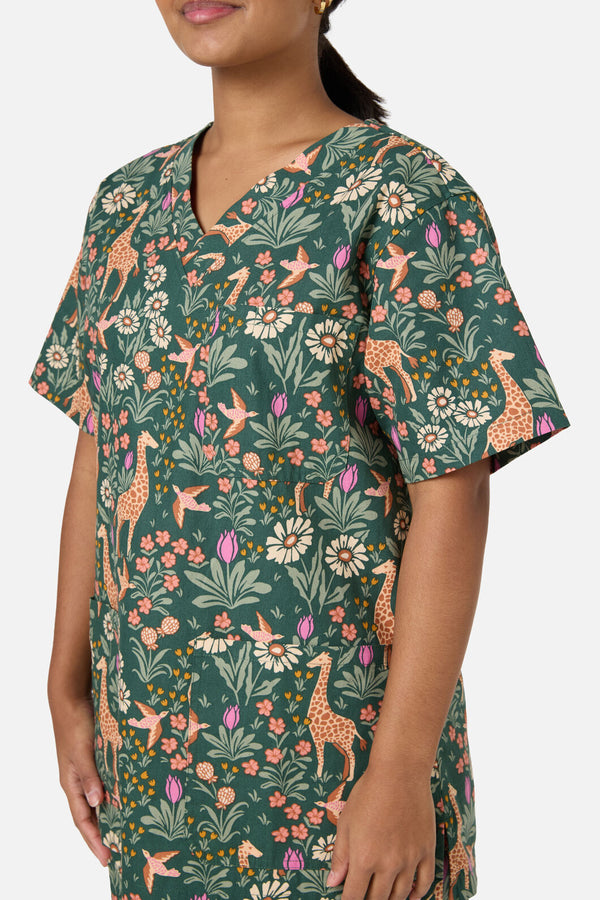 Princess Highway - Giraffe Scrub Set - green