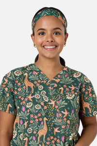 Princess Highway - Giraffe scrub headband - green