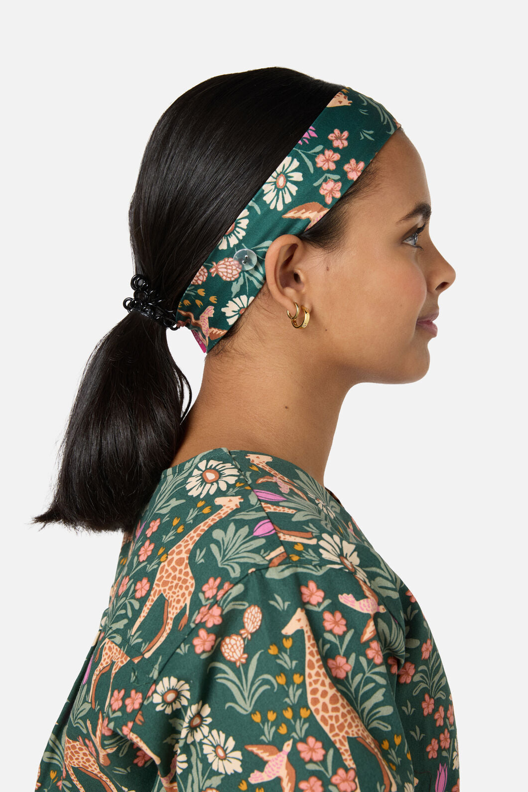 Princess Highway - Giraffe scrub headband - green