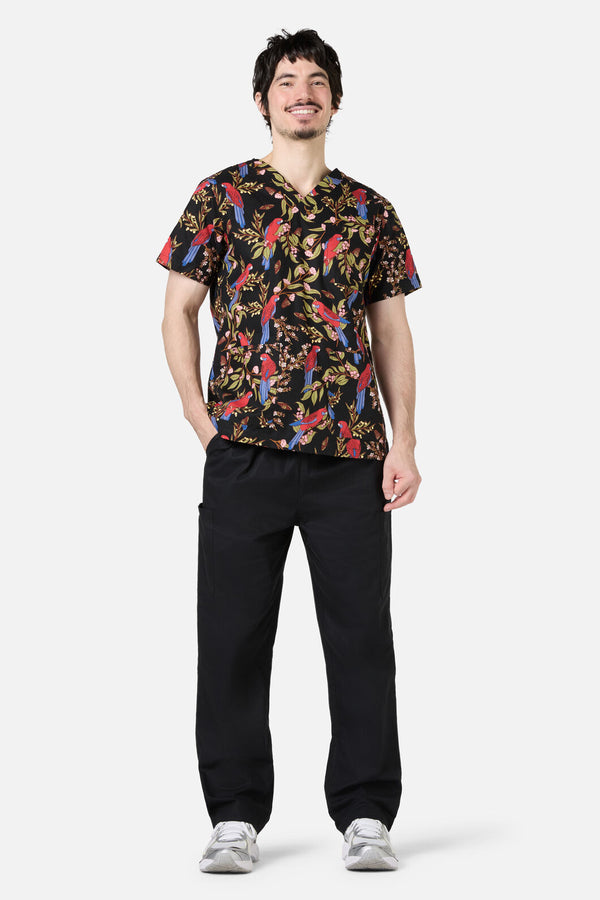 Princess Highway - Rosella Top & Pant Scrub Set - black