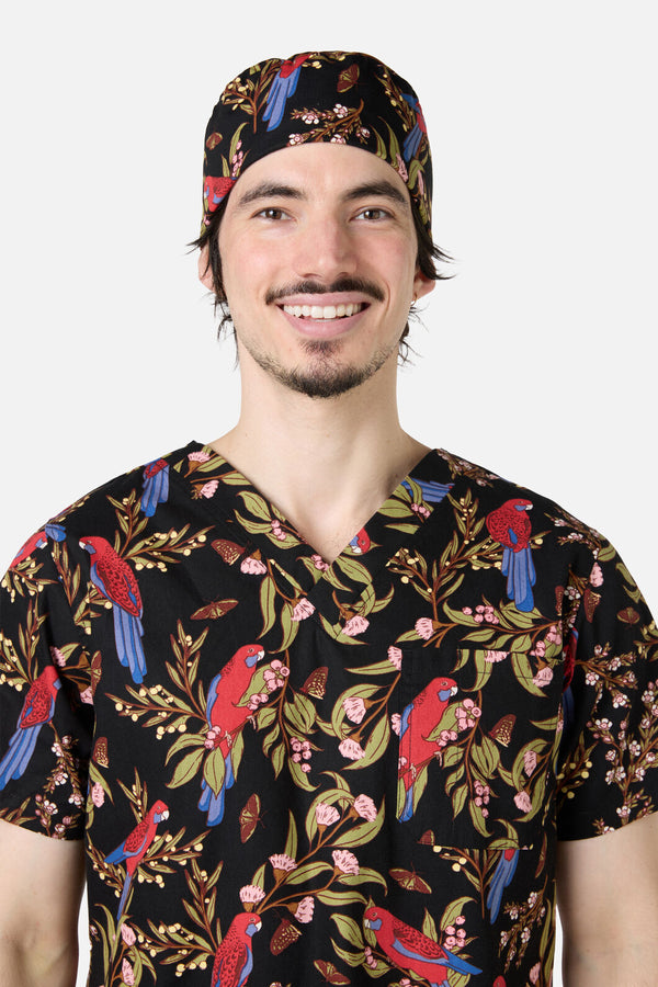Princess Highway - Rosella scrub hat - black