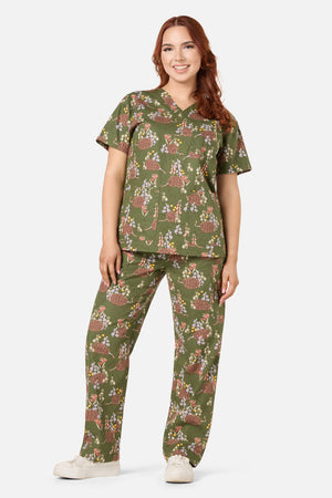 Princess Highway - Echidna Scrub Set - green